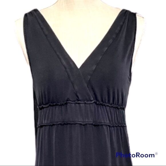 Gapbody blue sleeveless v-neck empire waist open back maxi dress - Picture 1 of 6